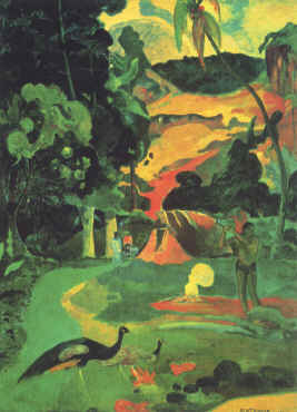 Landscape with Peacocks